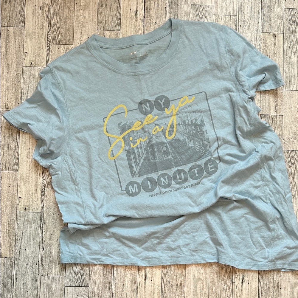 Aerie Gray Graphic Tee - Short Sleeve
